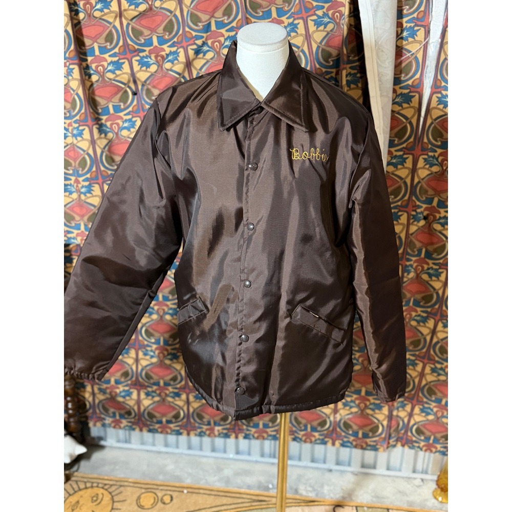 Vintage Neff‎ Camp Resort Jacket Brown Embroidered Bobbi Deer Run Size M